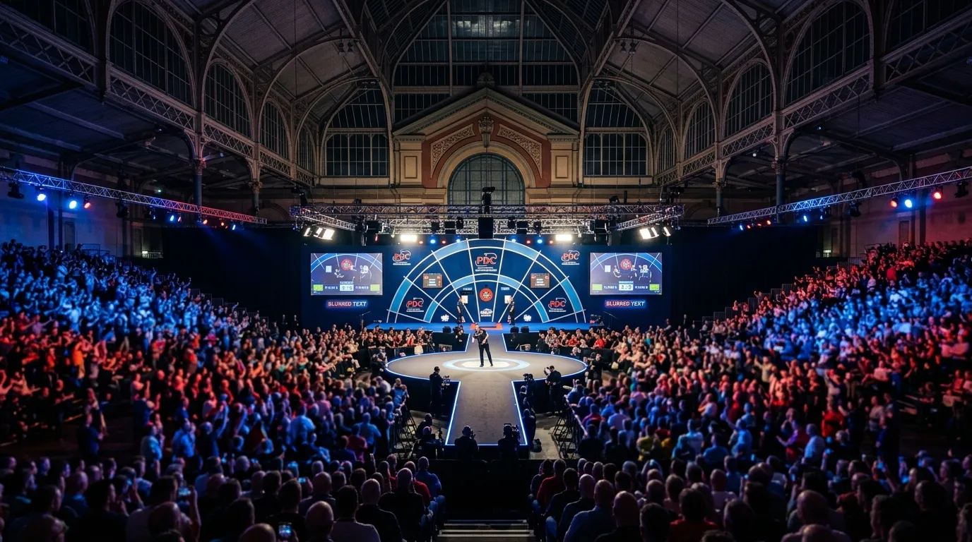 Dartscheibe mit deutschen Farben symbolisiert deutsche WM Teilnehmer