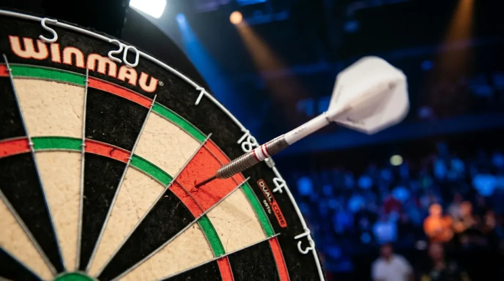 Dart trifft ins Doppelfeld für den Checkout