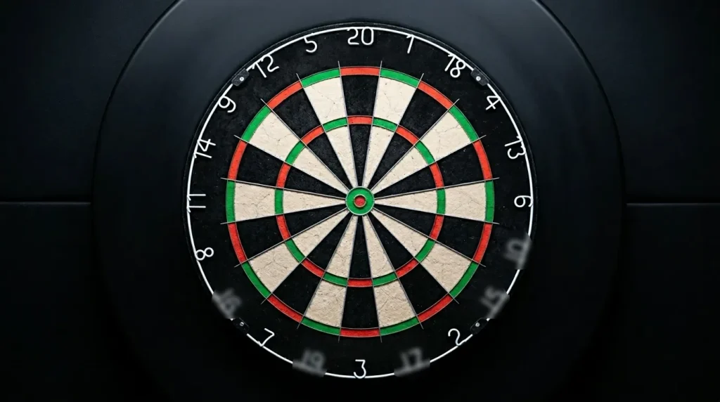 Professionelle Darts mit deutscher Flagge im Hintergrund