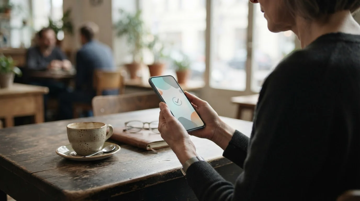 Hände bedienen Smartphone während des Einzahlungsvorgangs bei einem Wettanbieter