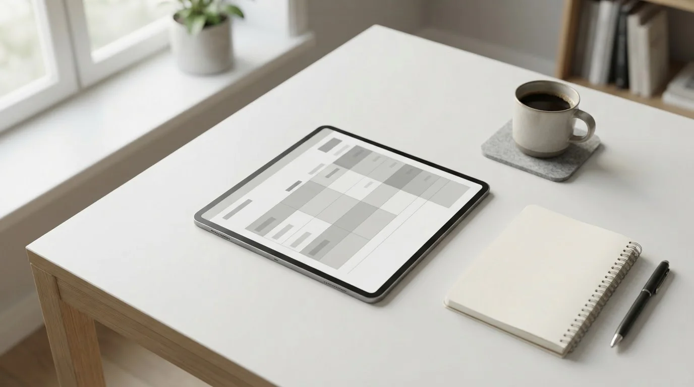 Vergleichstabelle verschiedener Wettanbieter mit Klarna-Zahlung auf einem Tablet