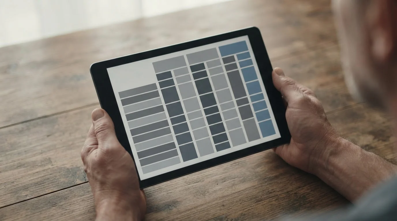 Vergleich von Wettanbietern mit Kreditkartenzahlung auf einem Tablet