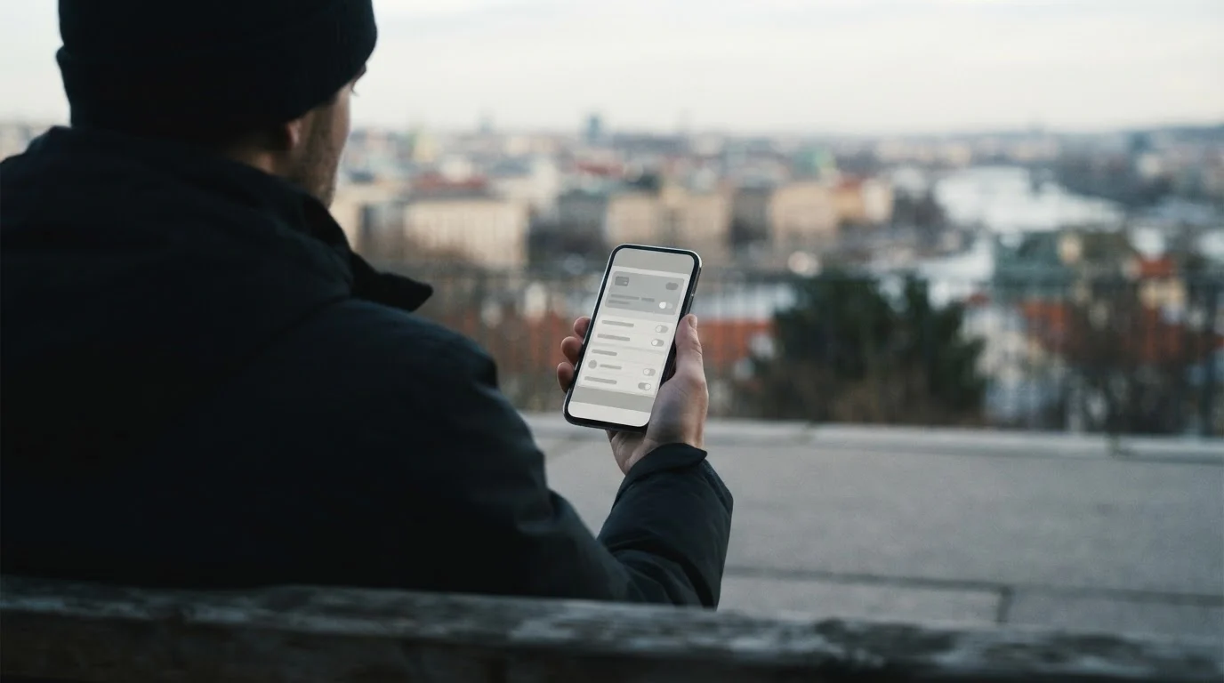 Smartphone in der Hand zeigt Wett-App mit Live-Ereignissen und Zahlungsoptionen