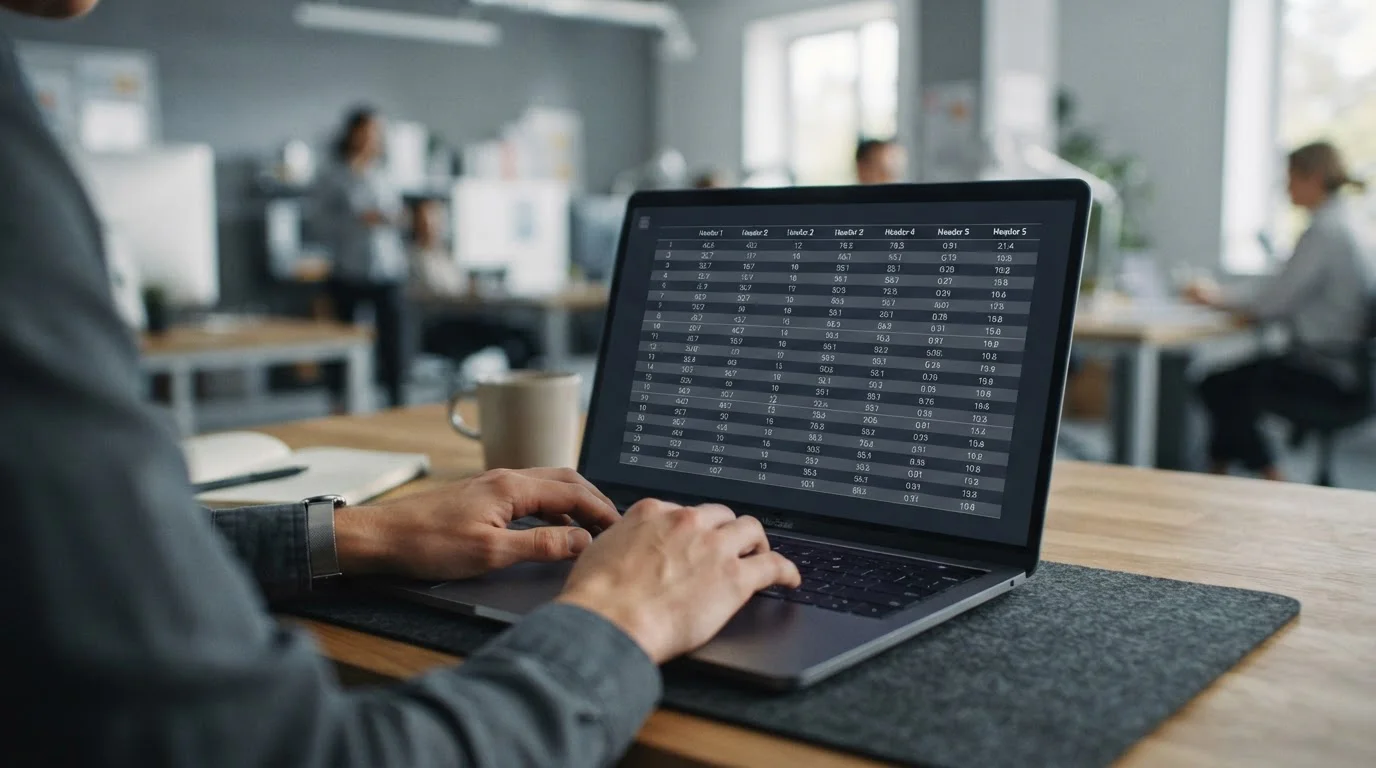 Vergleich verschiedener Wettanbieter auf einem Laptop-Bildschirm mit neutralen Tabellen und Daten
