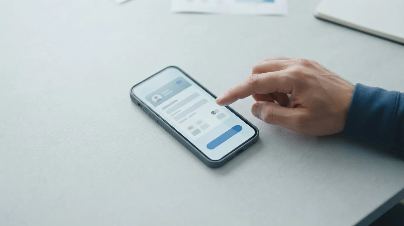 Smartphone zeigt Zahlungsoptionen für Online-Wettanbieter